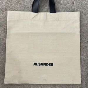 Jil Sander Beige Canvas Tote Bag